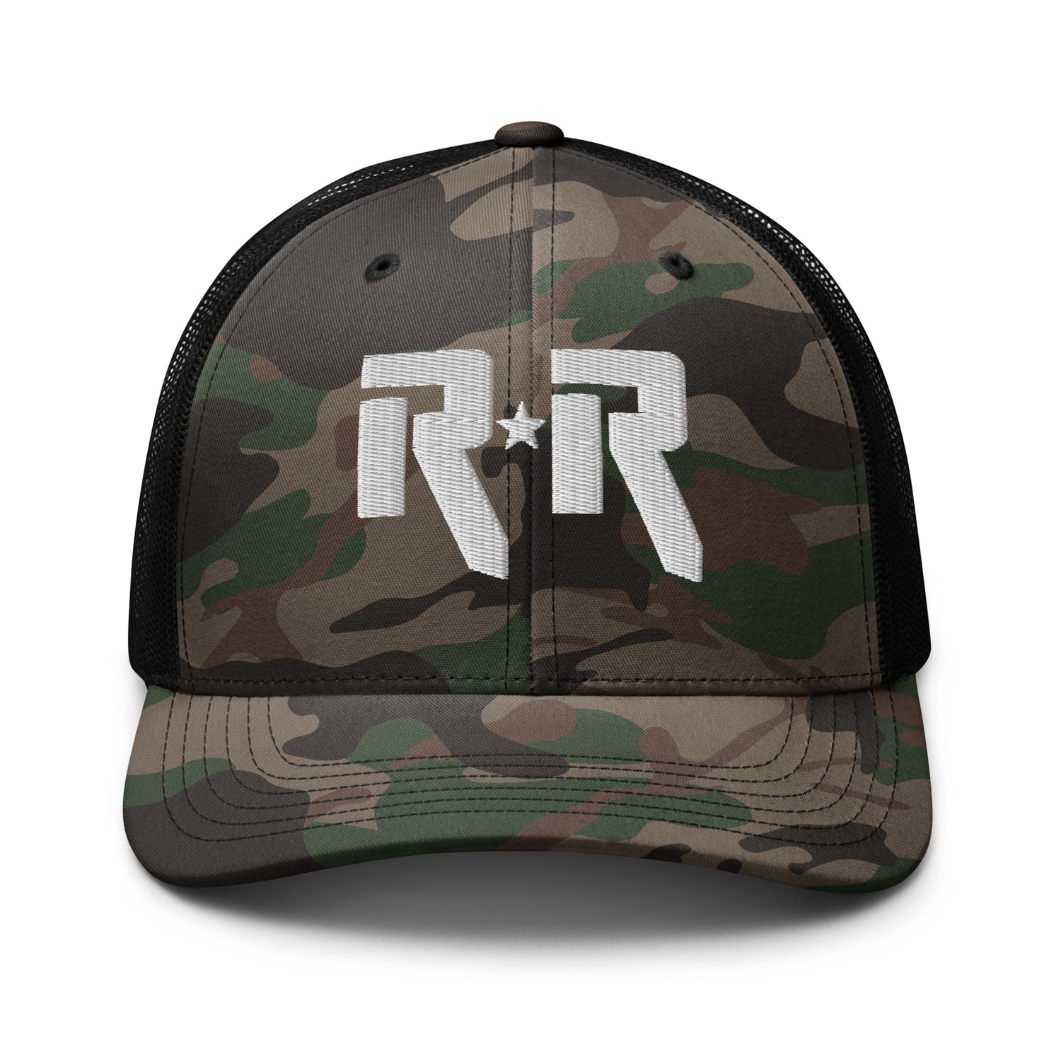 cammo snap back trucker hat rogue republic