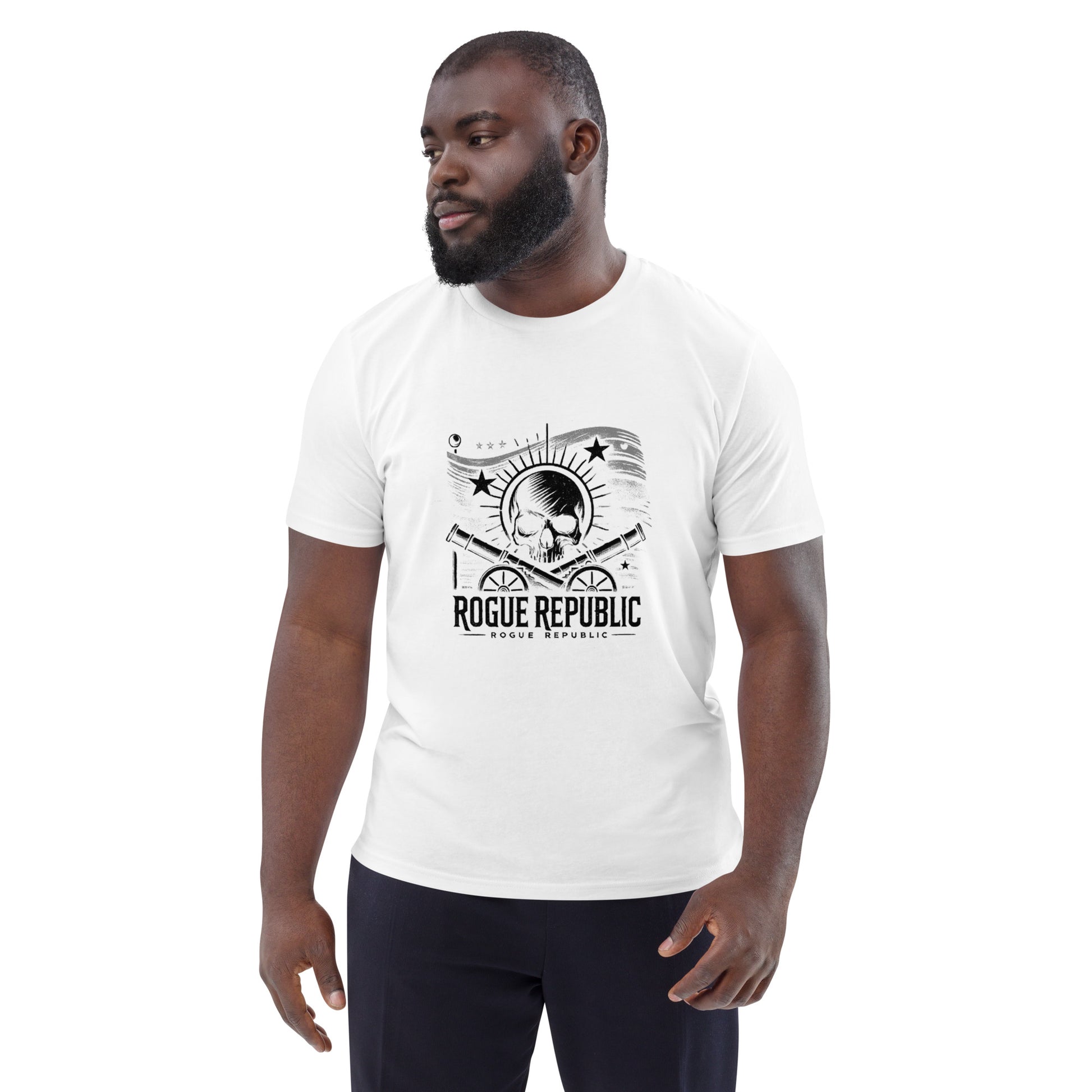 patriotic t-shirt flag flying with skull rogue republic