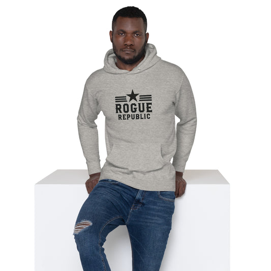 army style logo rogue republic hoodie gray grey