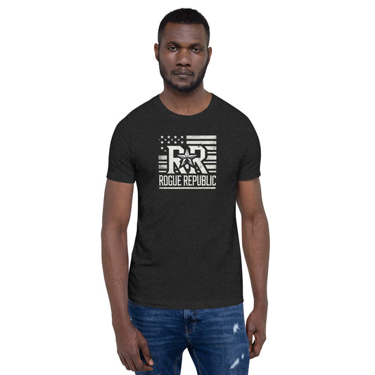 American flag t-shirt with nautical star rogue republic